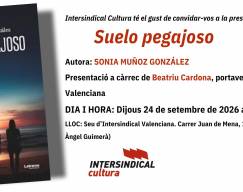 Presentació del llibre “Suelo pegajoso” de SONIA MUÑOZ