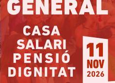 Intersindical Jove reclama habitatge digne, salaris suficients i mesures reals per a garantir l’emancipació juvenil en la vaga general de l’11 de novembre.
