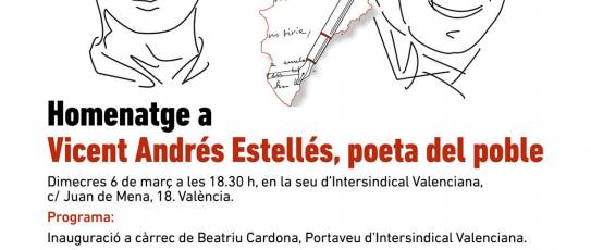 Homenatge a Vicent Andrés Estellés, poeta del poble